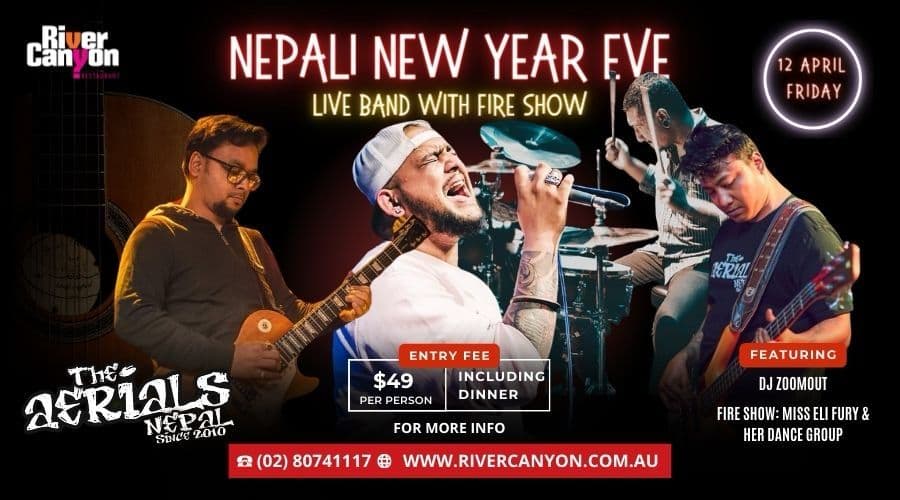 Nepali New Year Night live Band Performance with Fire Show - Image 1